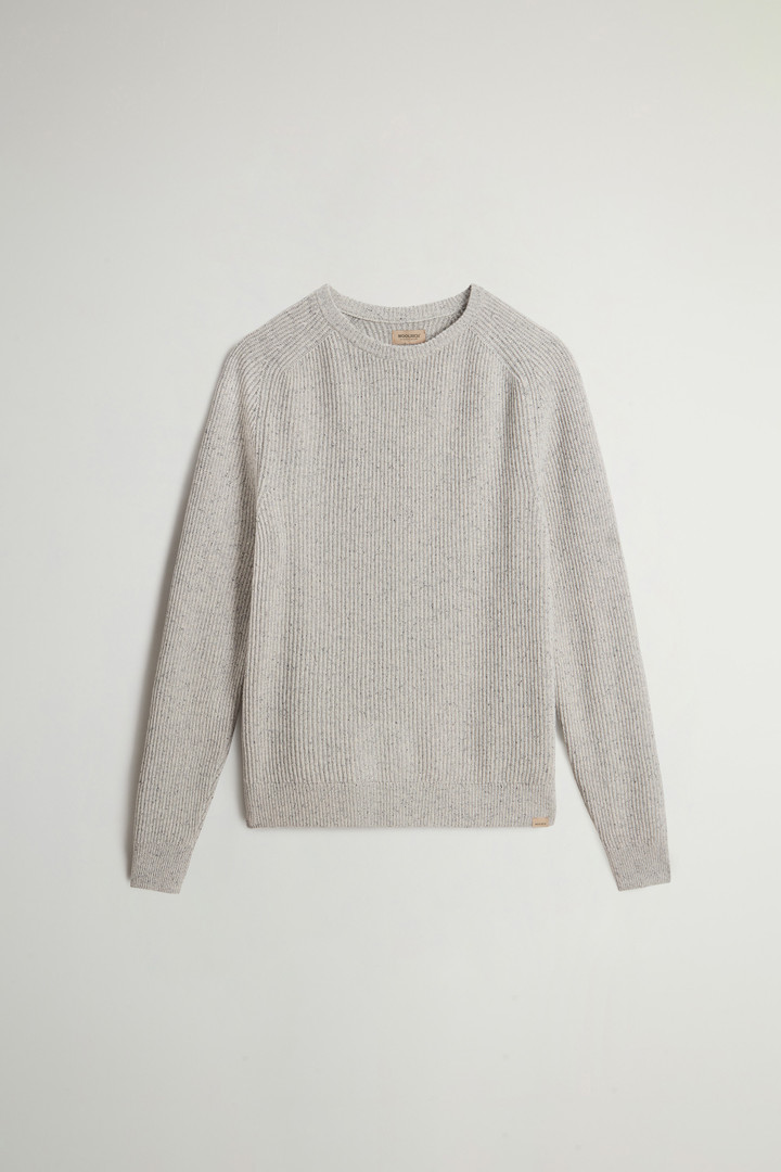 Wool-Blend Crewneck Sweater Gray photo 5 | Woolrich