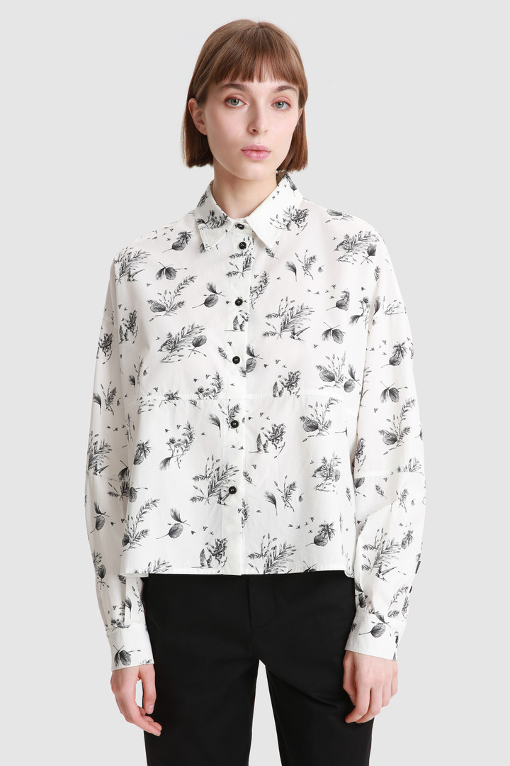 Camisa Wilderness de popelina de algodón blanco | Woolrich