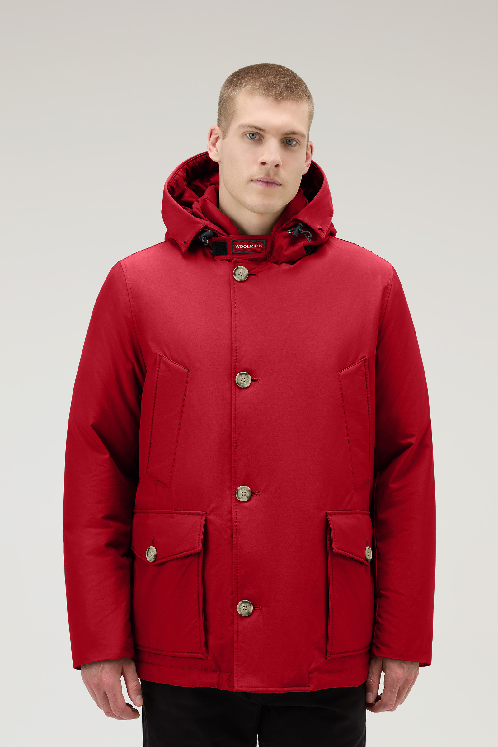 Arctic Anorak in Ramar Cloth with Detachable Fur Red photo 4 | Woolrich
