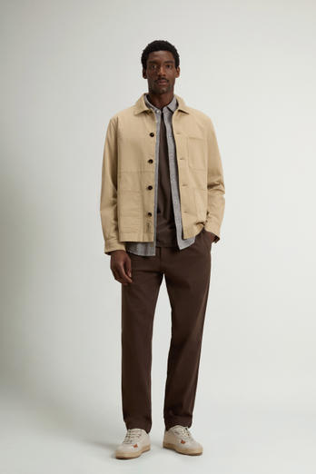 Chore Overshirt stückgefärbt aus Baumwolltwill Beige photo 1 | Woolrich