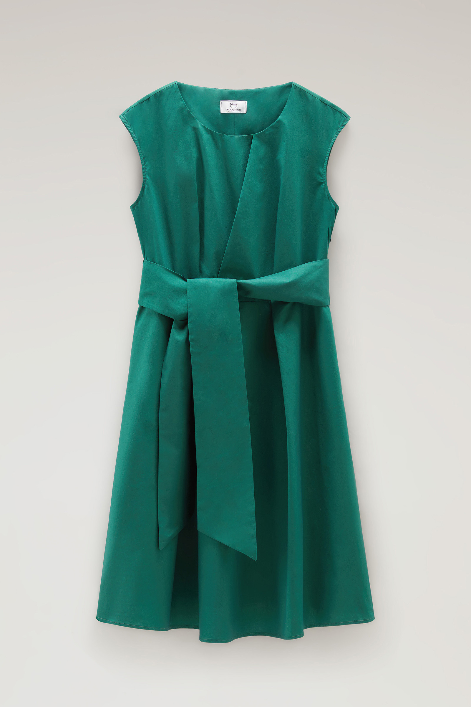 Vestido midi de popelina de puro algodón verde photo 5 | Woolrich