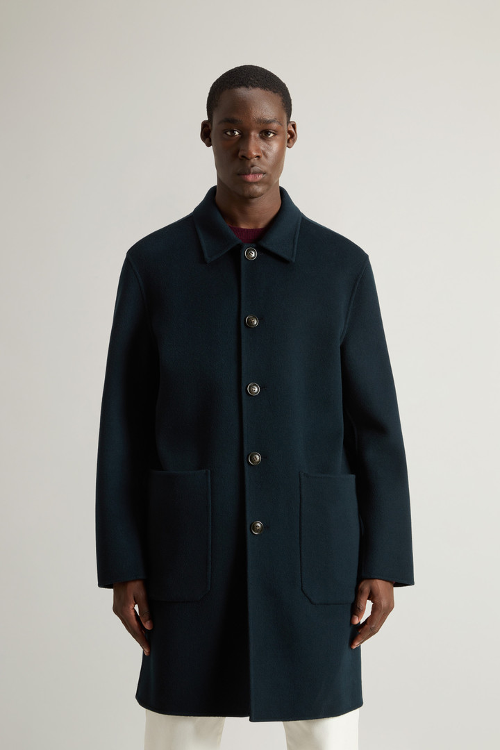 Coat in Pure Virgin Wool Blue photo 1 | Woolrich