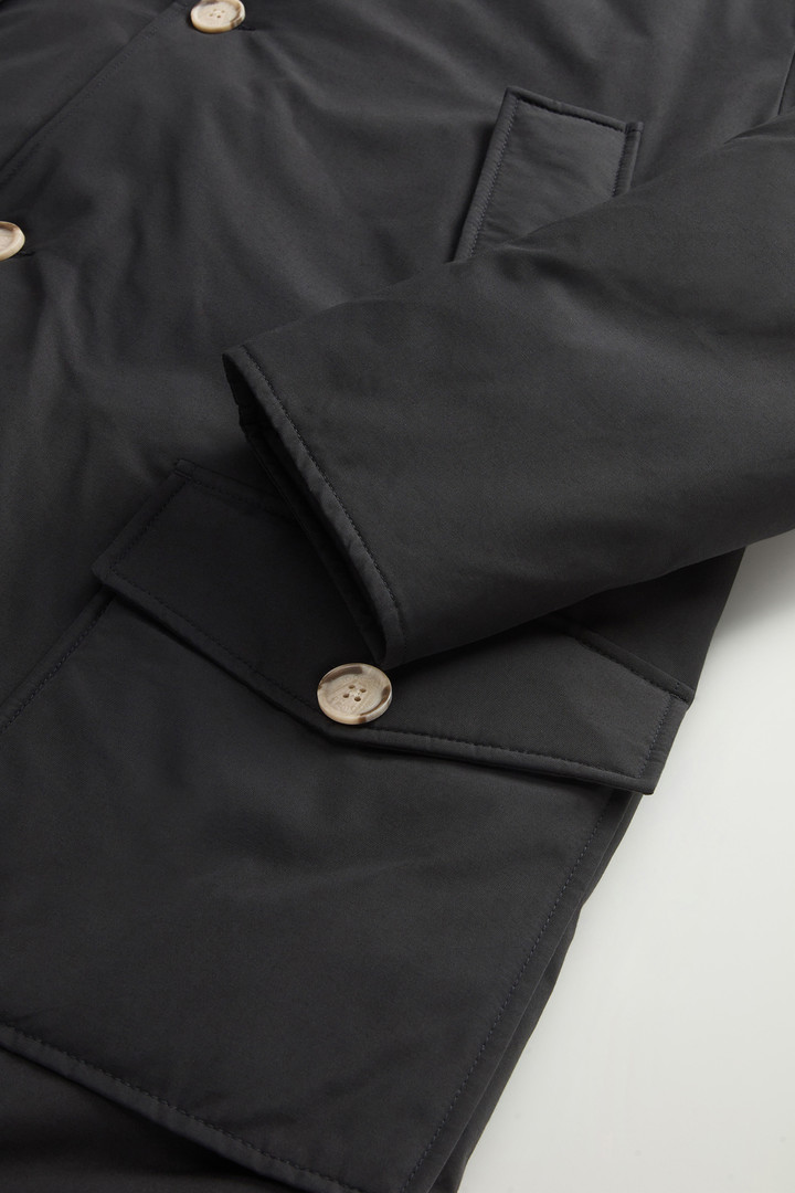 Arctic Parka in Ramar Cloth with Detachable Fur Trim Black photo 8 | Woolrich