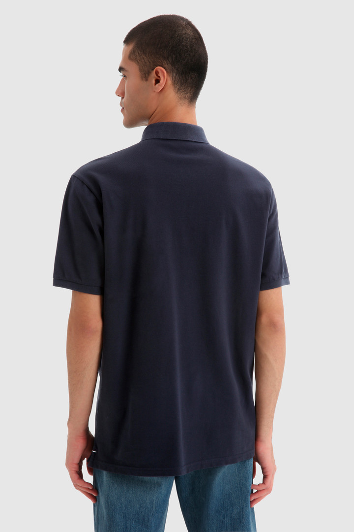 Polo Gracious en piqué de coton extensible bleu photo 3 | Woolrich