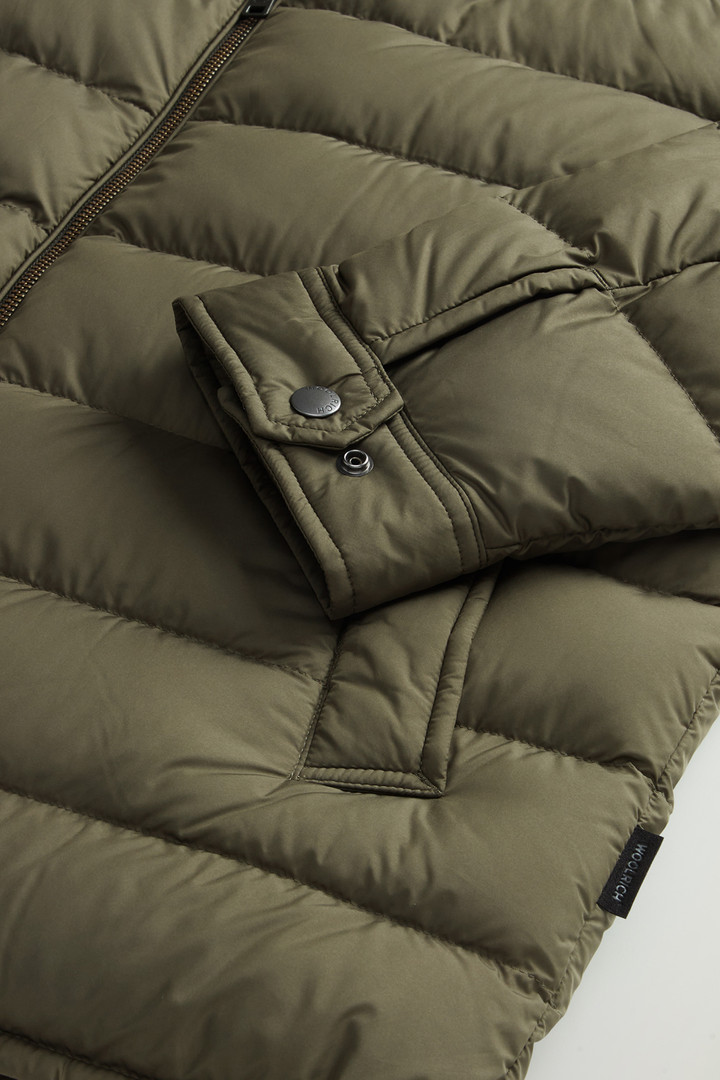 Lightweight Down Jacket in Microfiber Green photo 7 | Woolrich