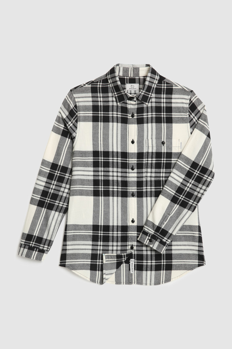 Camicia in flanella di cotone con motivo Check