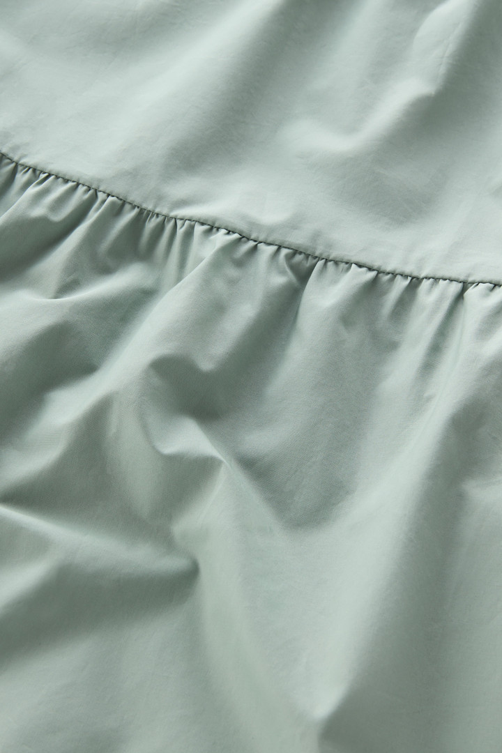 Vestido largo de popelín de puro algodón Verde photo 8 | Woolrich