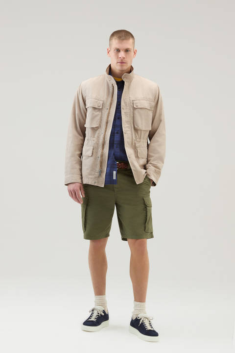 Field Jacket in Cotton-Linen Blend Beige | Woolrich