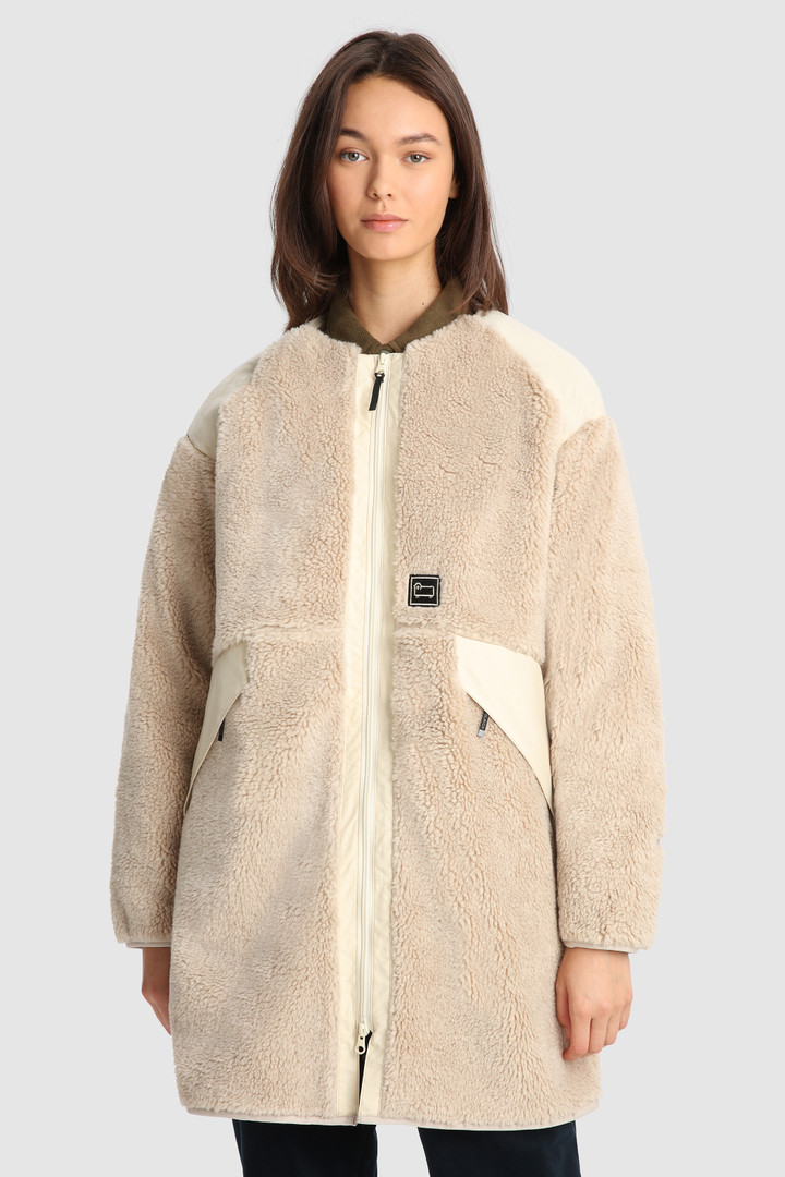 Terra pile fleece long jacket