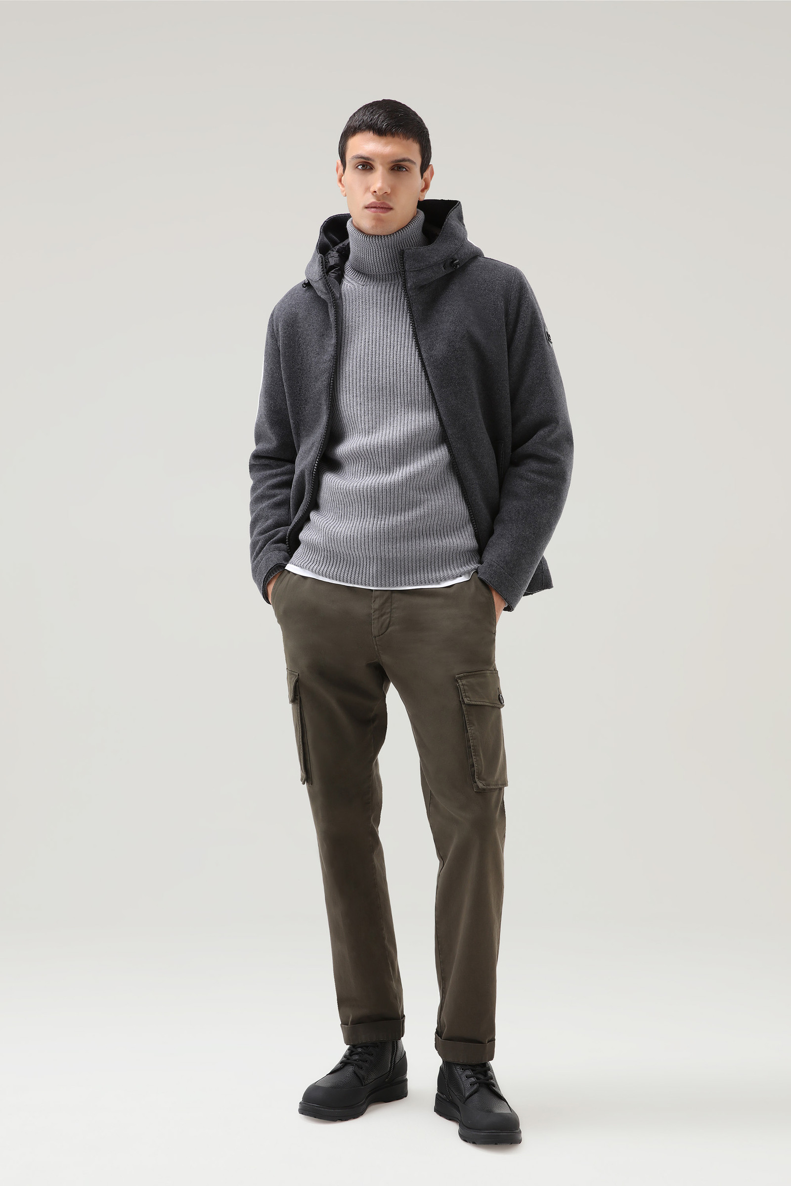Trui met col van zuivere merinowol grey photo 2 | Woolrich