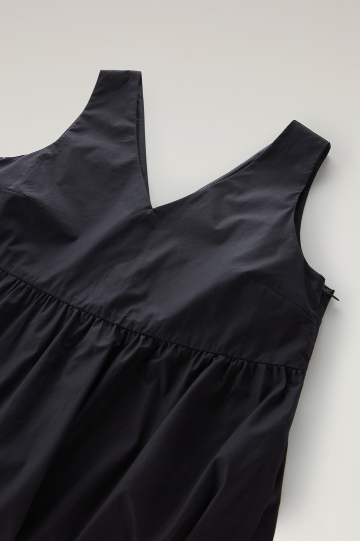 Langes Kleid aus reinem Baumwollpopeline Schwarz photo 6 | Woolrich