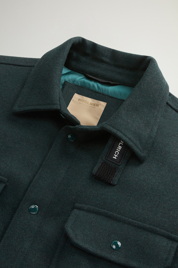 Alaskan Padded Overshirt in Melton Italian Wool Blend Green photo 6 | Woolrich