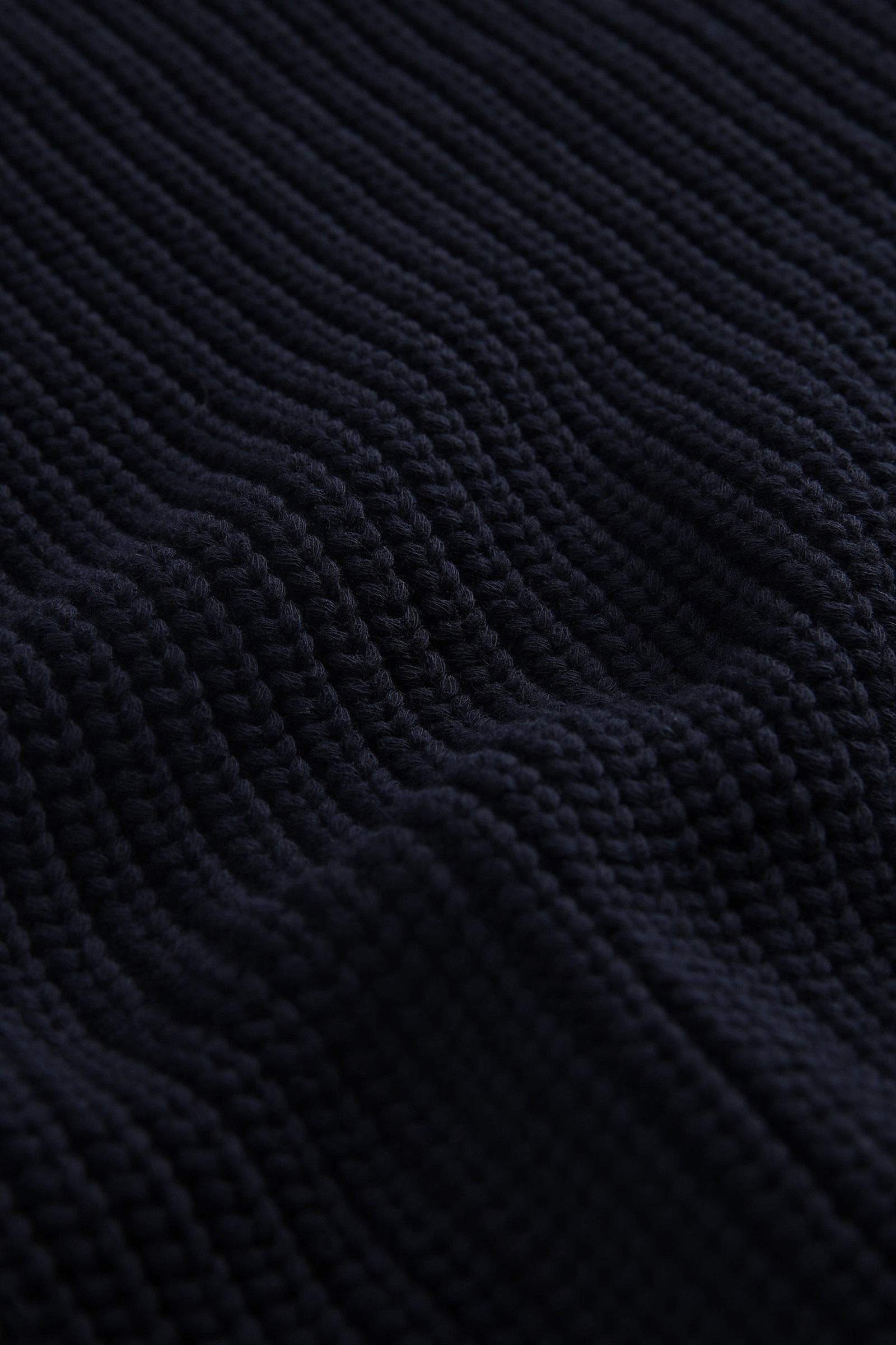 Pull à col en V en coton doux bleu photo 8 | Woolrich