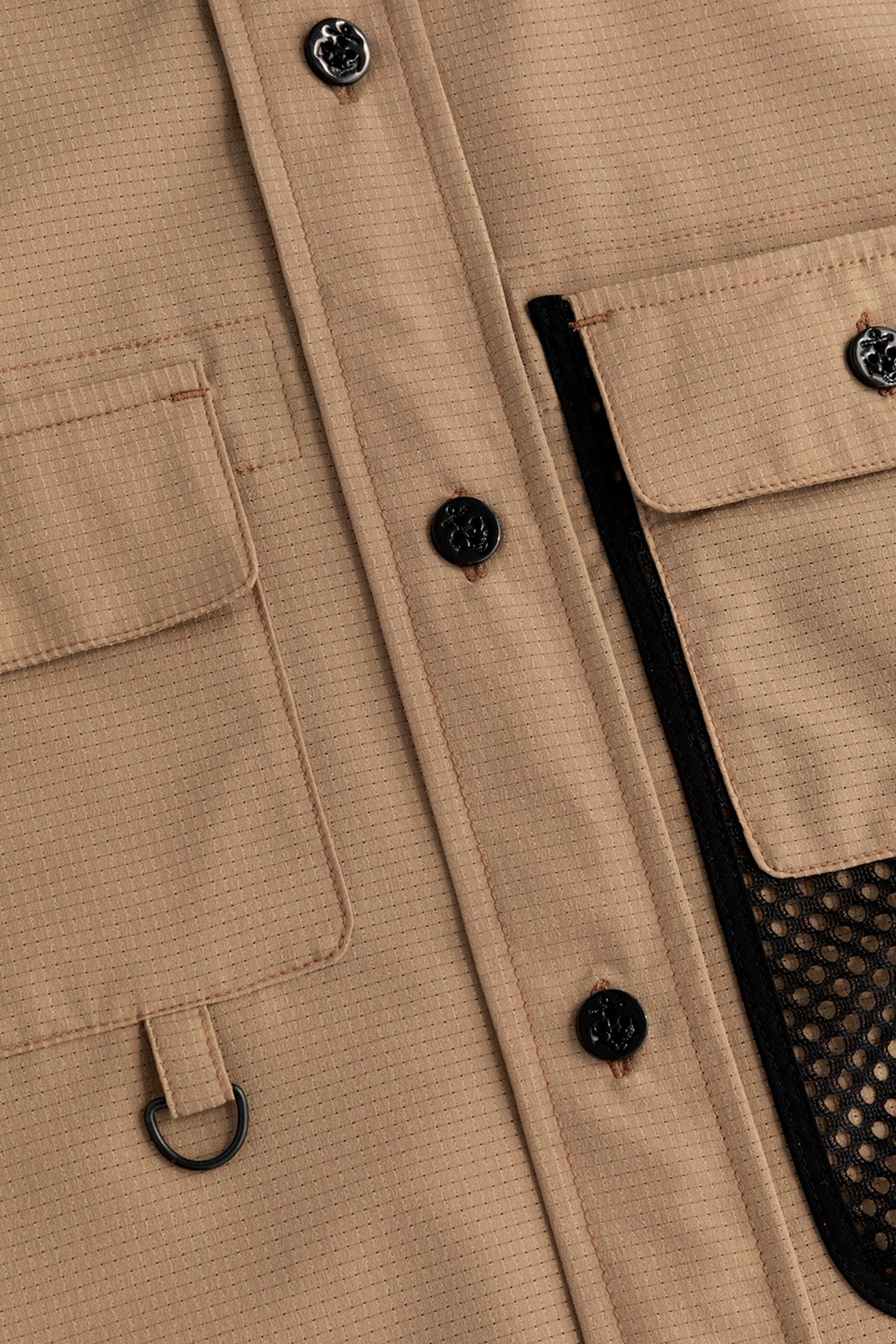 Chemise Fly Fishing Aimé Leon Dore / Woolrich beige photo 3 | Woolrich