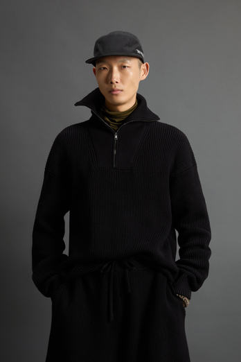Pure Cotton Sweater by Todd Snyder Black | Woolrich