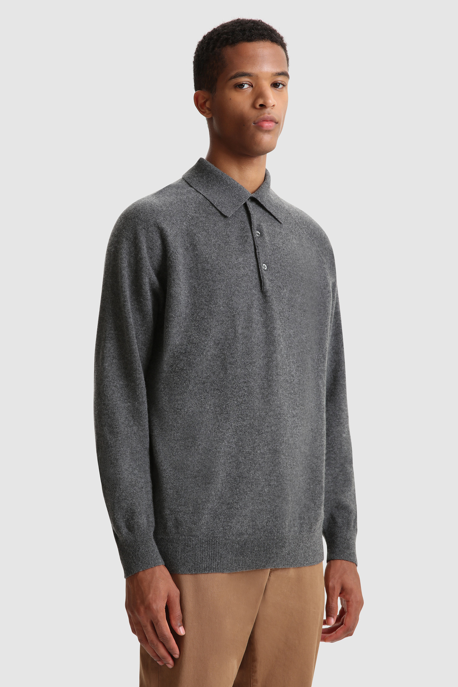 Luxury Polo in Cashmere Yarn Black | Woolrich
