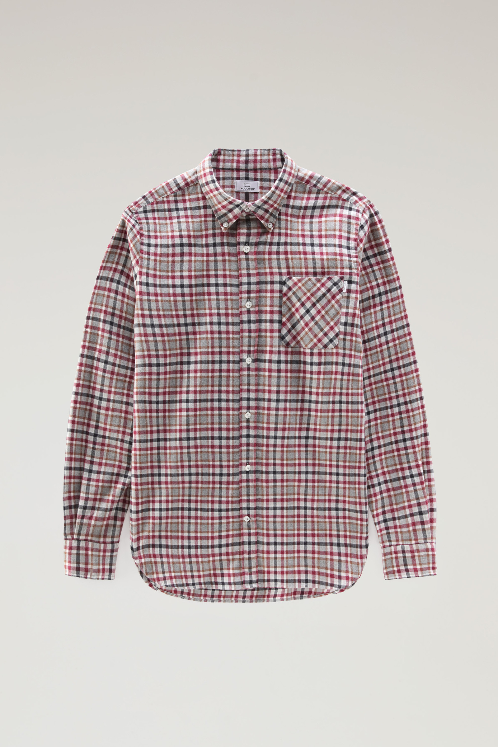 Klassisches Karo-Shirt aus Baumwolle und Wolle Rot photo 5 | Woolrich
