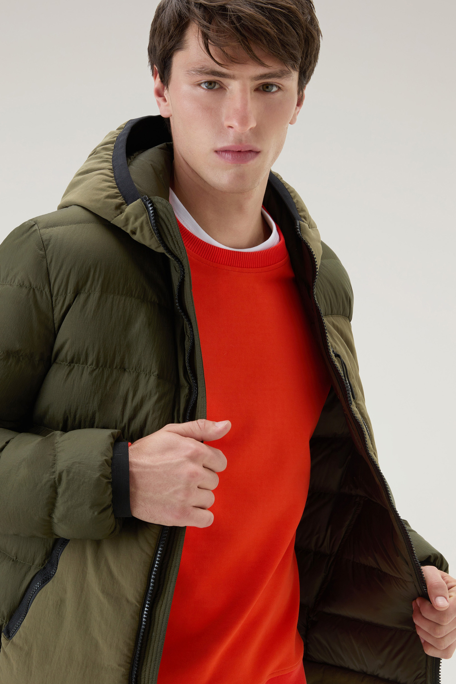 Piumino Lobster in nylon crinkle verde photo 4 | Woolrich