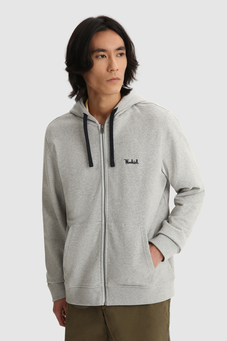 Felpa Essential full-zip con cappuccio