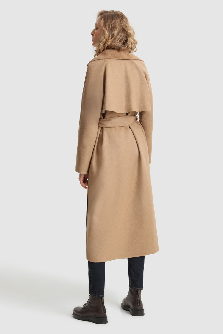 Callery wool Coat with waist belt