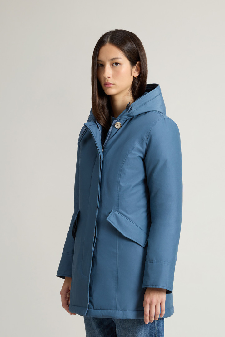 Arctic Parka in Ramar Cloth with Detachable Fur Trim Blue photo 5 | Woolrich