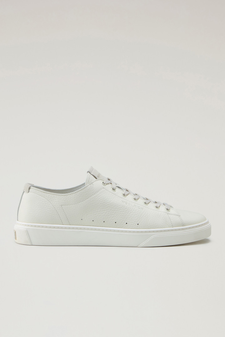Cloud Court Sneakers in Tumbled Leather White photo 1 | Woolrich