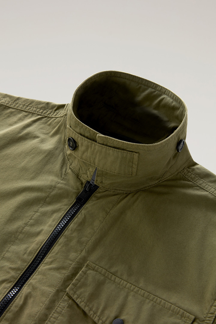 Garment-Dyed Overshirt in Pure Cotton Green photo 7 | Woolrich