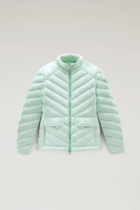 Short Padded Jacket with Chevron Quilting Green photo 2 | Woolrich