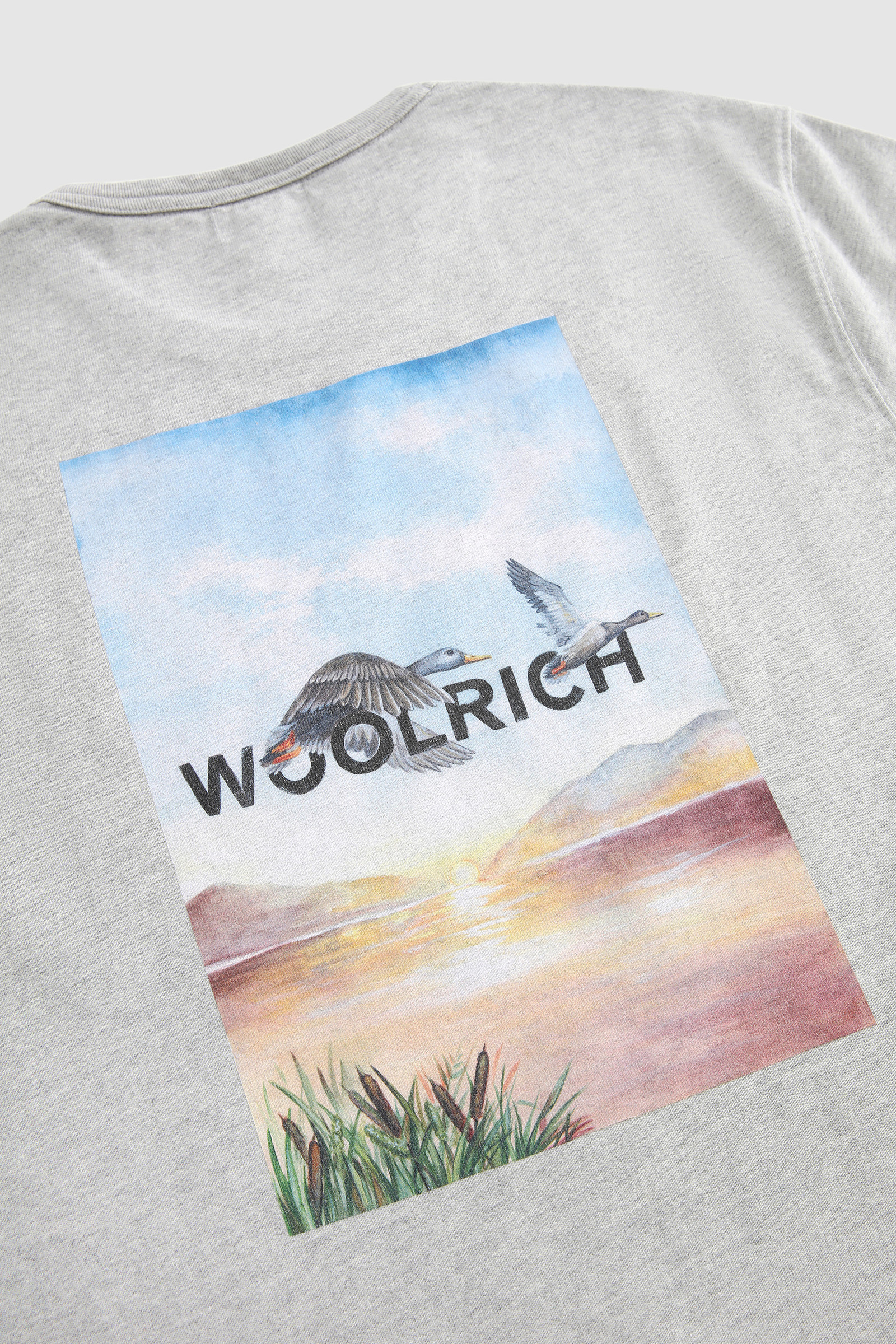 T-Shirt mit Aufdruck auf der Rückseite Grau photo 6 | Woolrich