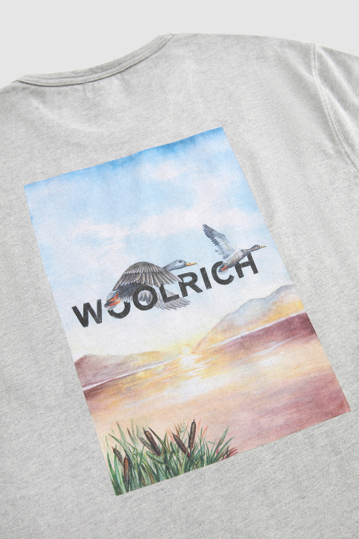 T-Shirt mit Aufdruck auf der Rückseite Grau photo 6 | Woolrich