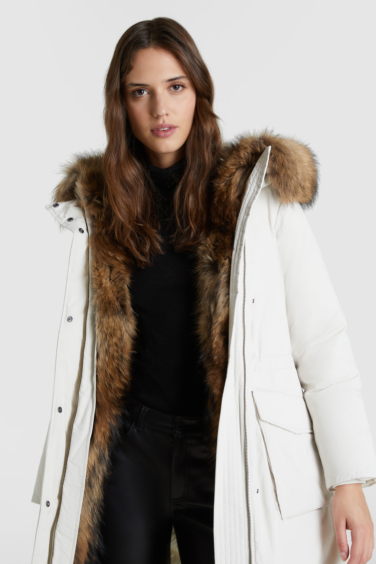 Military Parka with racoon fur