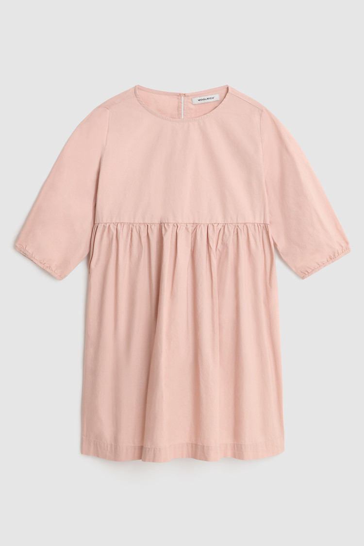 Vestido de popelina con manga tres cuartos