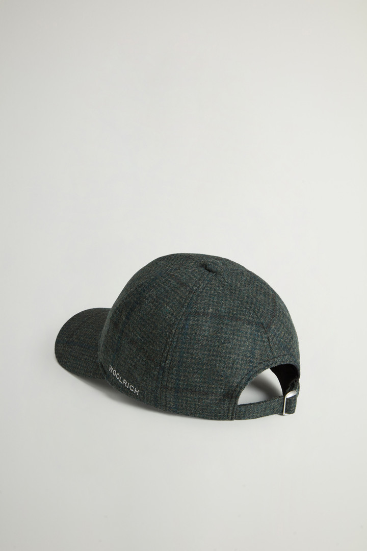 Casquette à carreaux en laine italienne mélangée Vert photo 2 | Woolrich