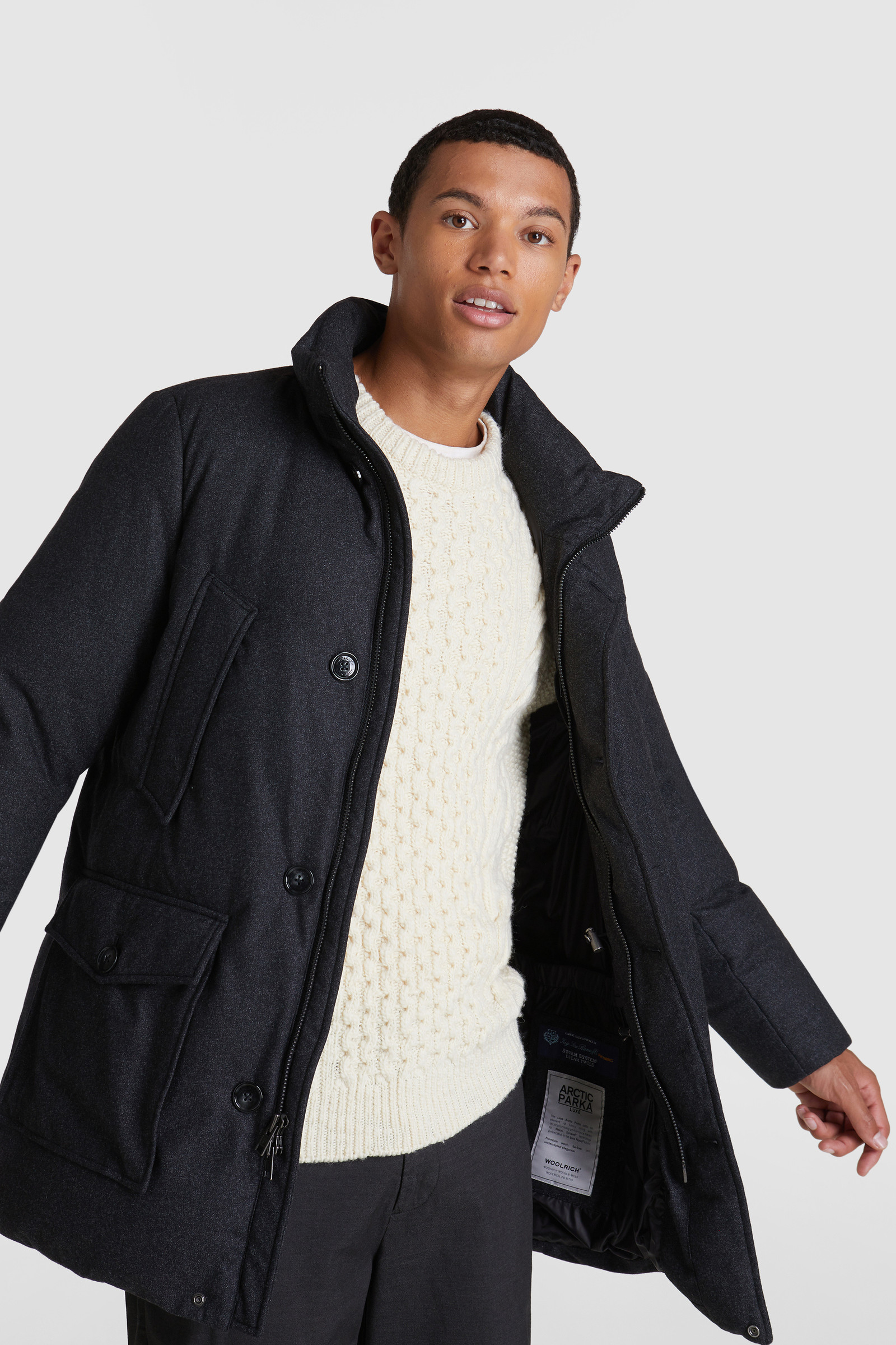 Arctic Parka luxe in lana pregiata