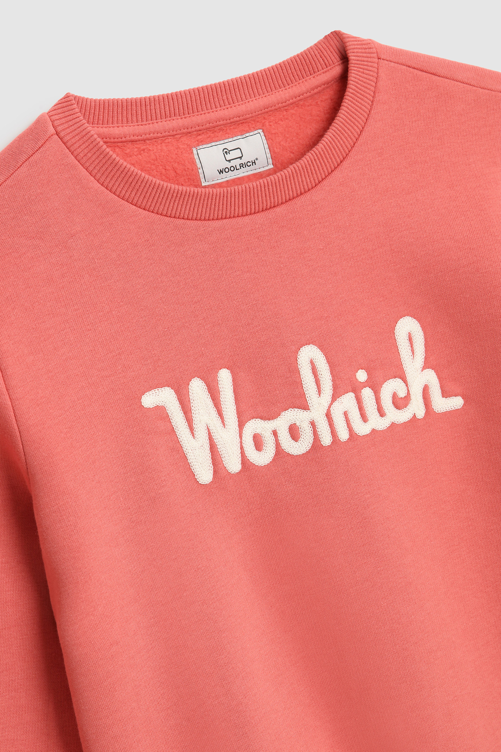 Girl's Logo Sweatshirt with Elasticated Edges Pink photo 3 | Woolrich