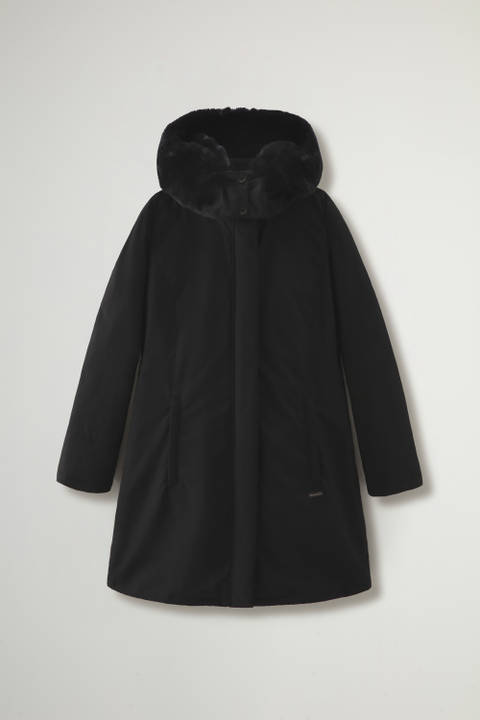 Bow Bridge Parka in Ramar Cloth with Faux Fur Black photo 2 | Woolrich