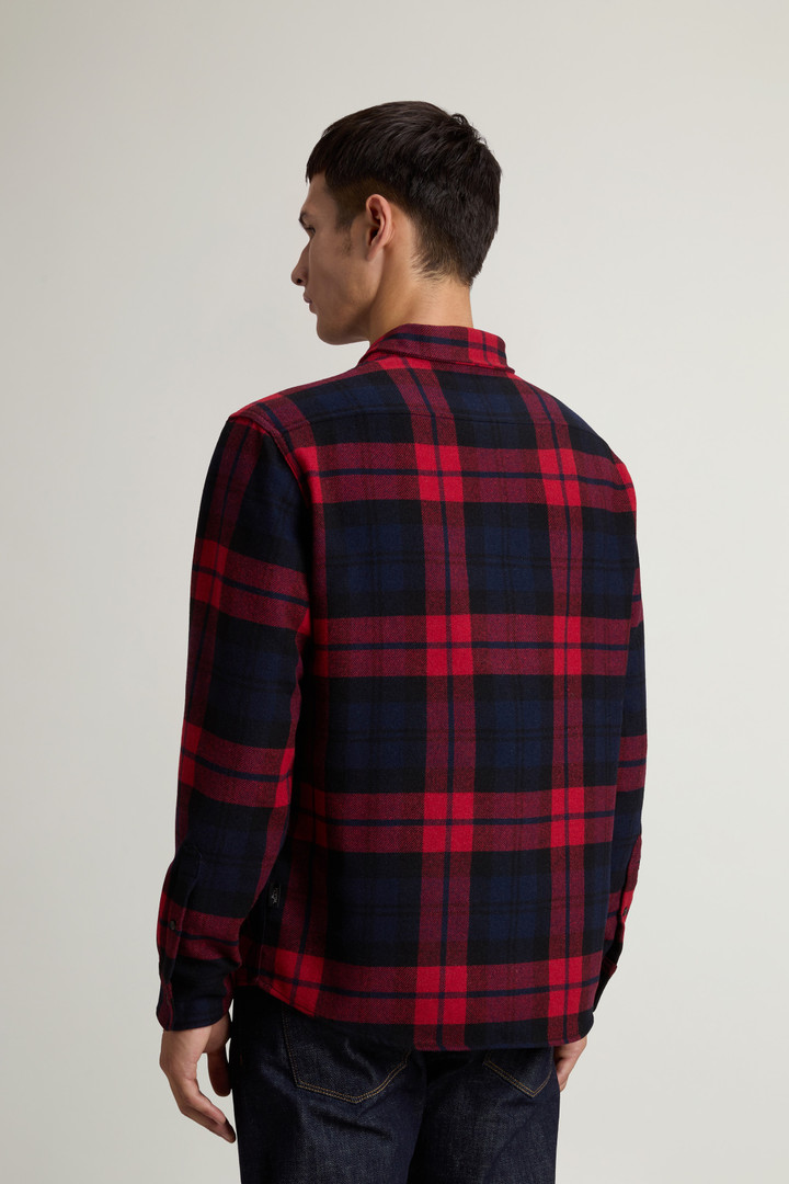 Wool Blend Trout Run Plaid Flannel Shirt Red photo 3 | Woolrich