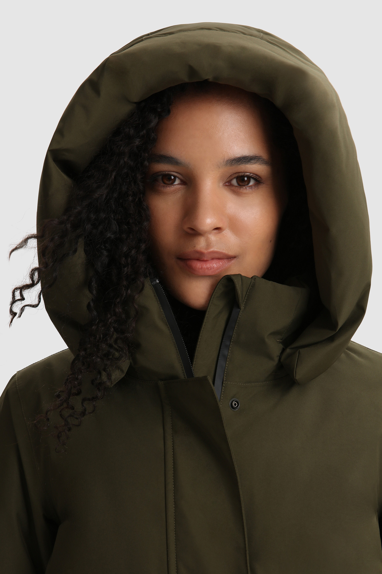 Women's Marshall Parka in Gore-Tex with Removable Hood Green | Woolrich UK