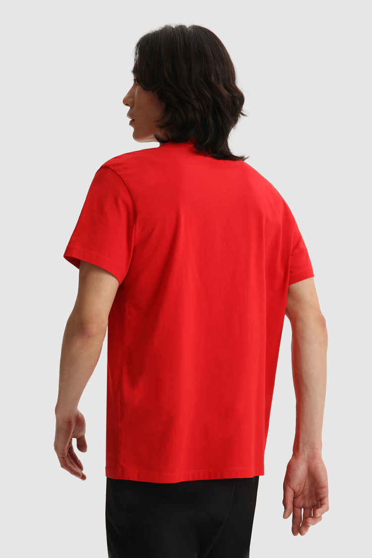 Embossed logo pocket tee