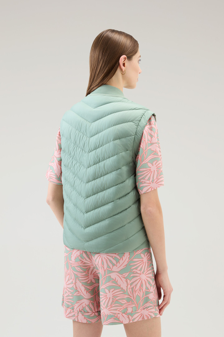 Microfiber Vest with Chevron Quilting Green photo 3 | Woolrich