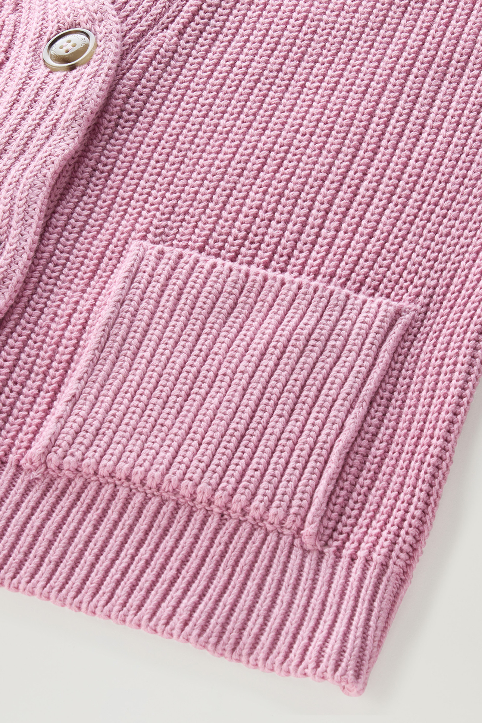 Cardigan in Pure Cotton with Natural Garment-Dye Finish Pink photo 7 | Woolrich