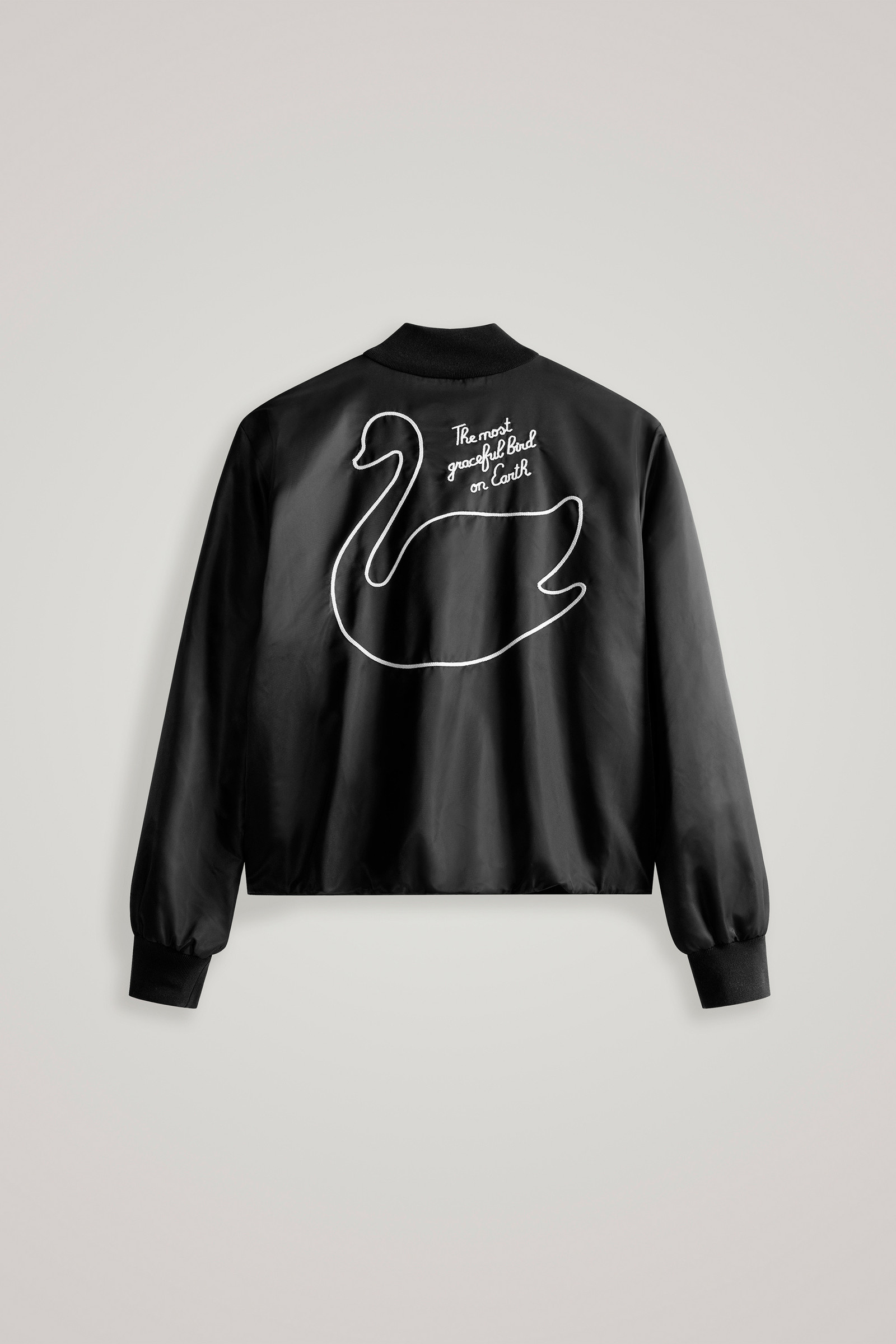 Bomber Swan rembourré en satin de nylon - Daniëlle Cathari / Woolrich noir photo 7 | Woolrich