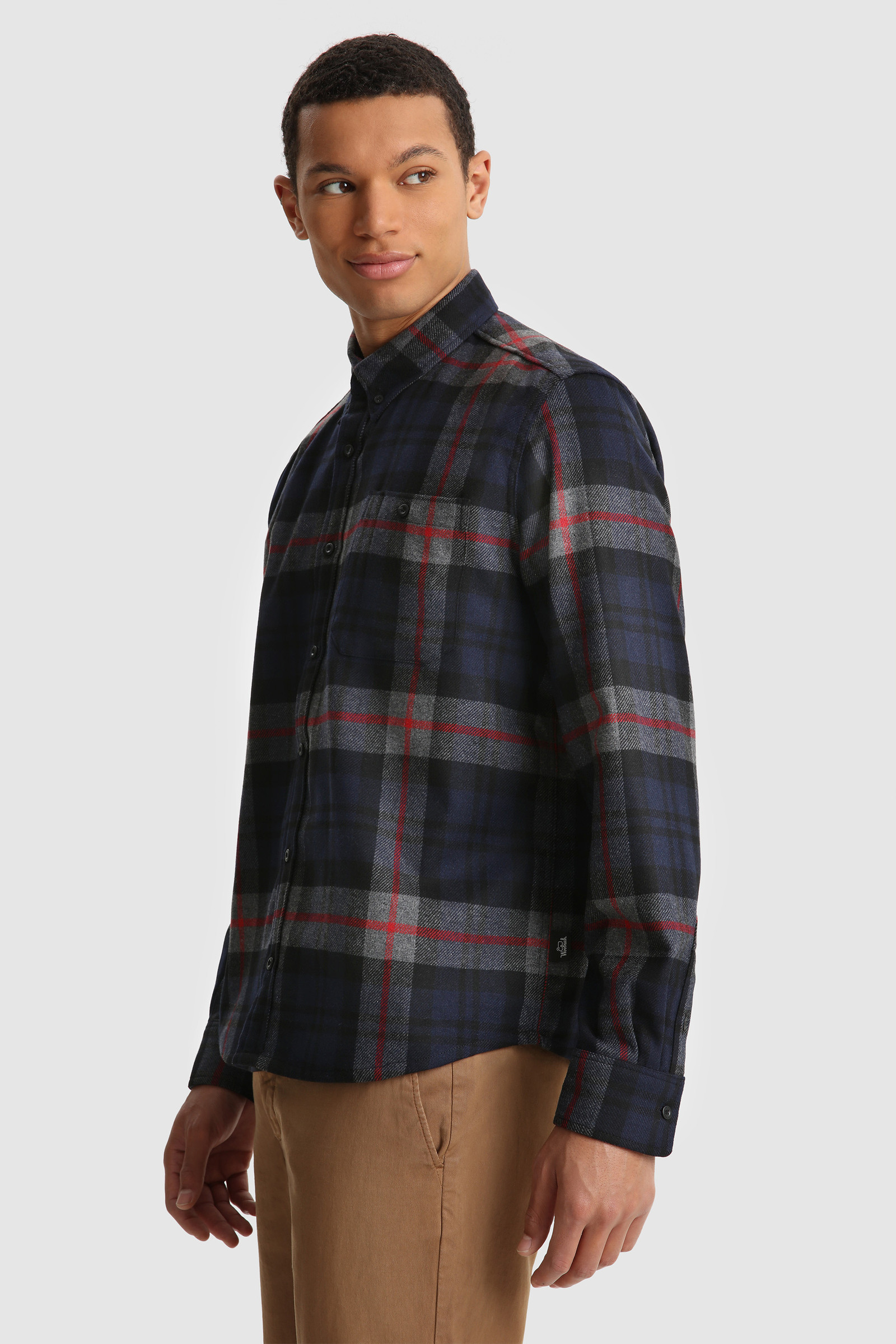 Trout Run Flannel Shirt - Made in Usa Blue photo 3 | Woolrich