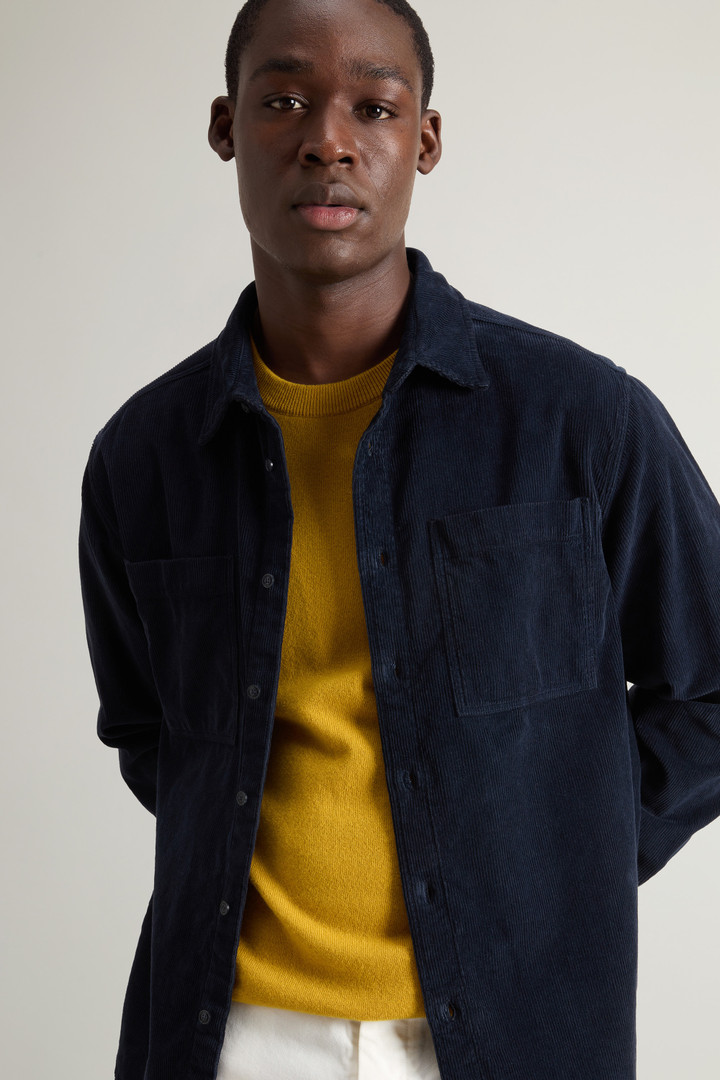 Garment-Dyed Corduroy Overshirt Blue photo 4 | Woolrich