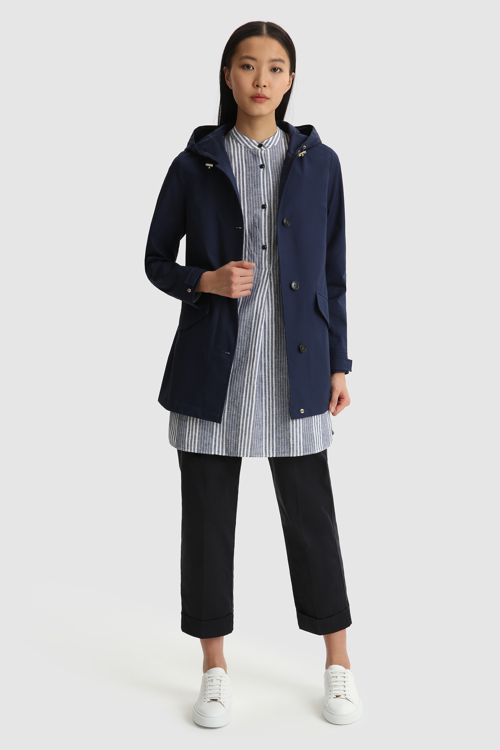 Jessamine Parka in Triple-Layer Cotton Blue photo 2 | Woolrich