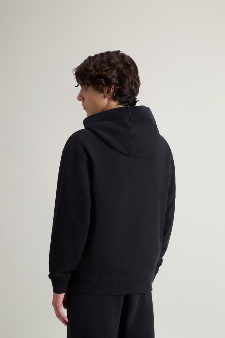 Sweat-shirt à capuche pour ado en pur coton brossé Noir photo 3 | Woolrich