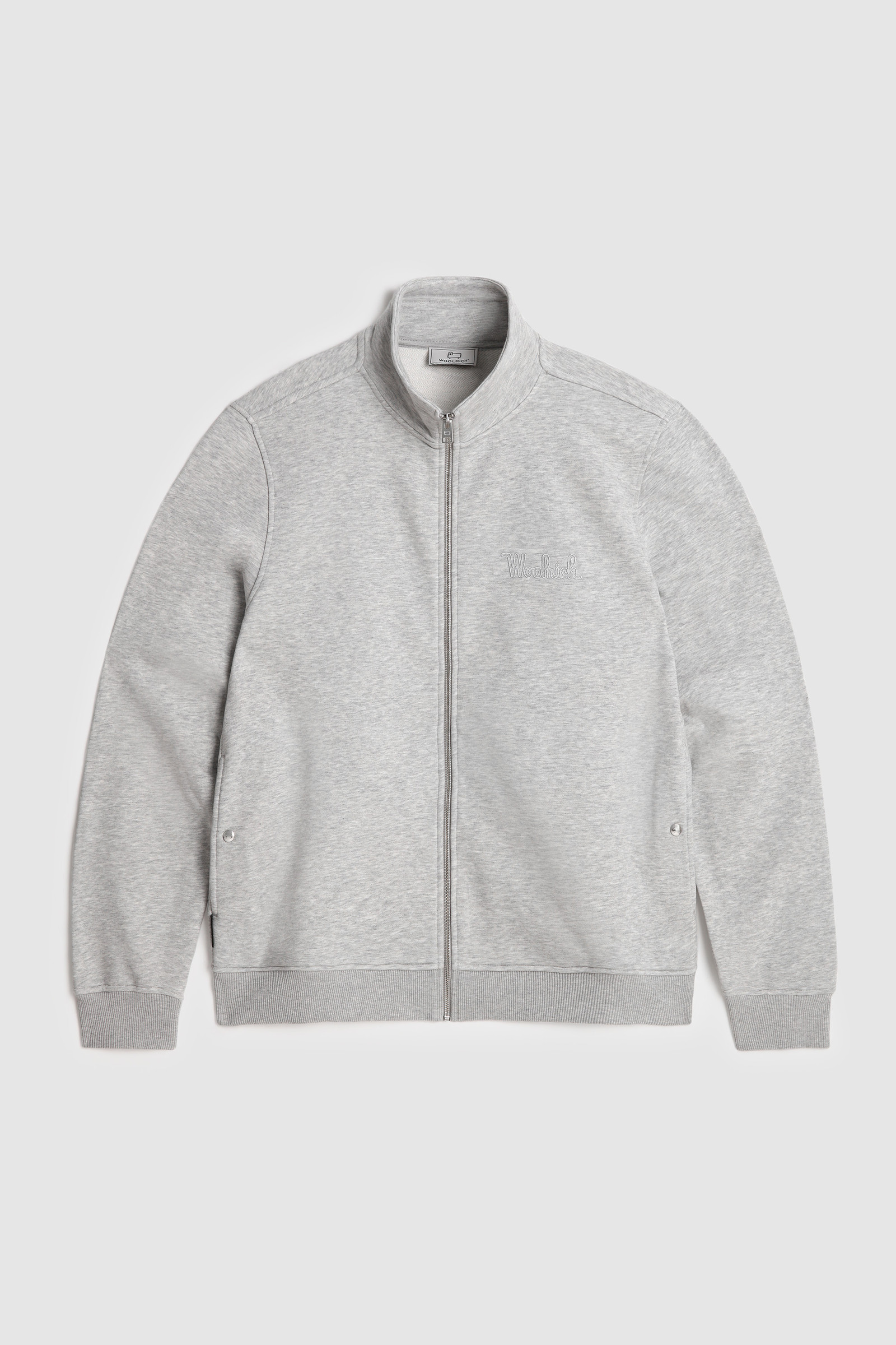 Luxe Track Sweatshirt with Embroidered Vintage Logo Grey photo 4 | Woolrich