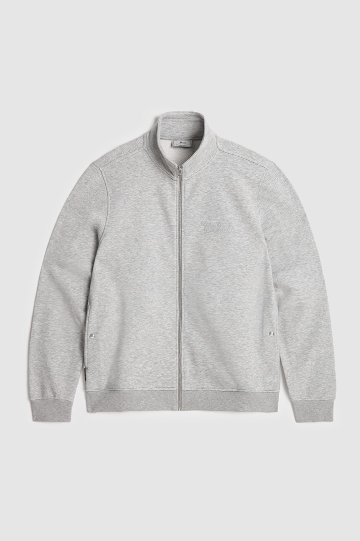 Luxe Track Sweatshirt with Embroidered Vintage Logo Grey photo 4 | Woolrich