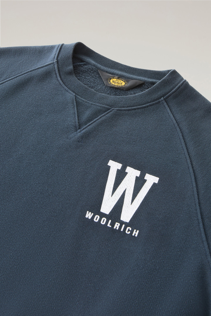 Crewneck in Pure Cotton Blue photo 2 | Woolrich