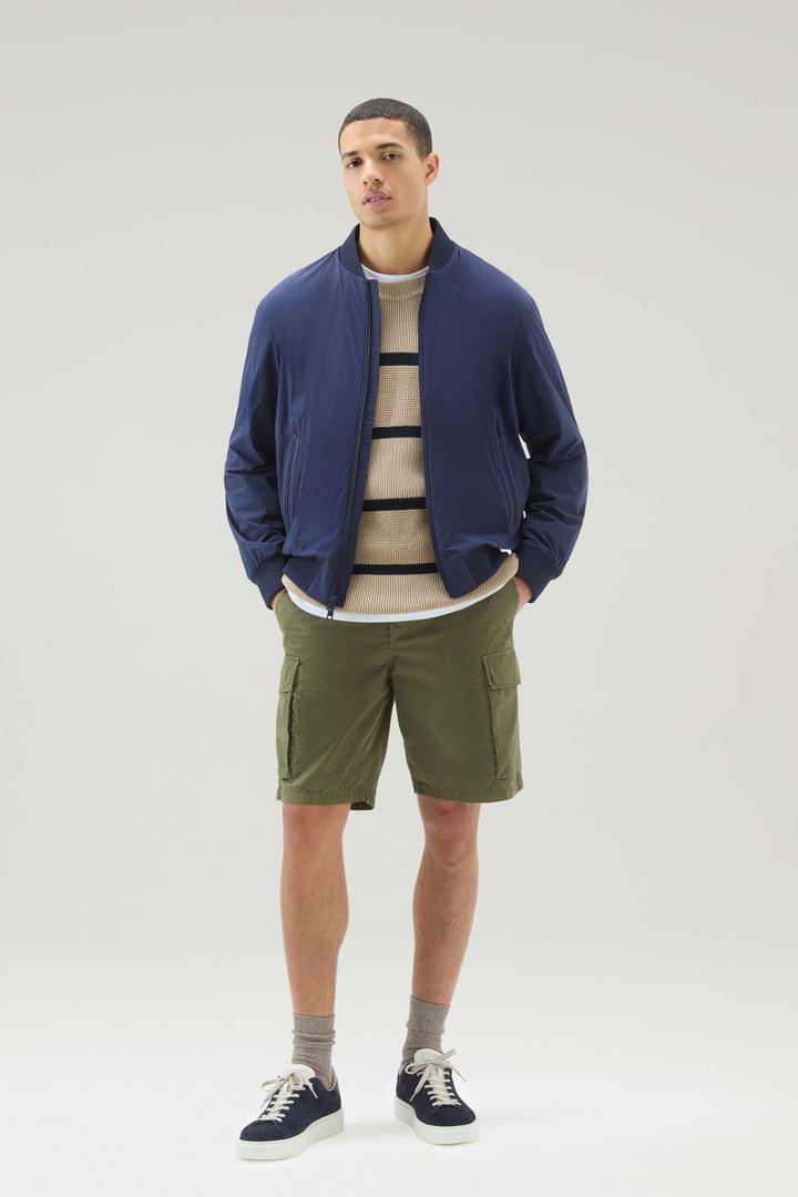 Bomber in nylon elasticizzato con finitura opaca Blu photo 2 | Woolrich